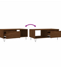 Couchtisch Braun Eichen-Optik 90x50x36,5 cm Holzwerkstoff