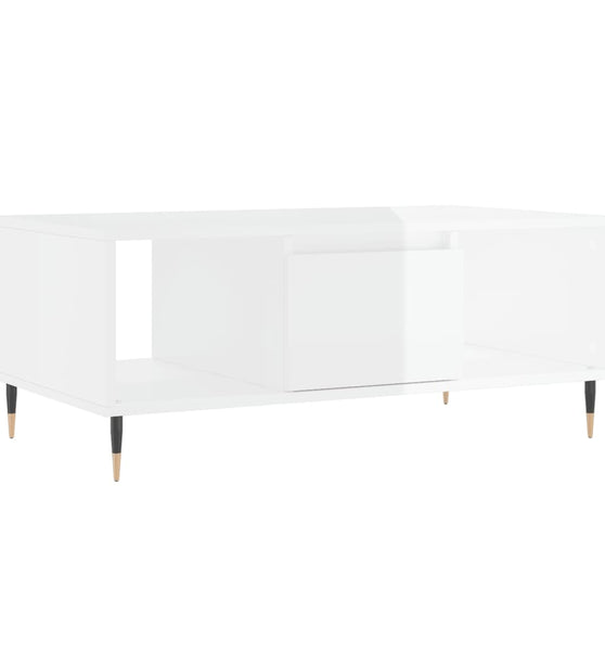 Couchtisch Hochglanz-Weiß 90x50x36,5 cm Holzwerkstoff