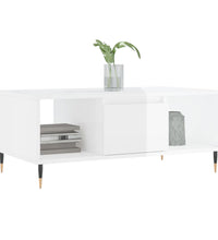 Couchtisch Hochglanz-Weiß 90x50x36,5 cm Holzwerkstoff
