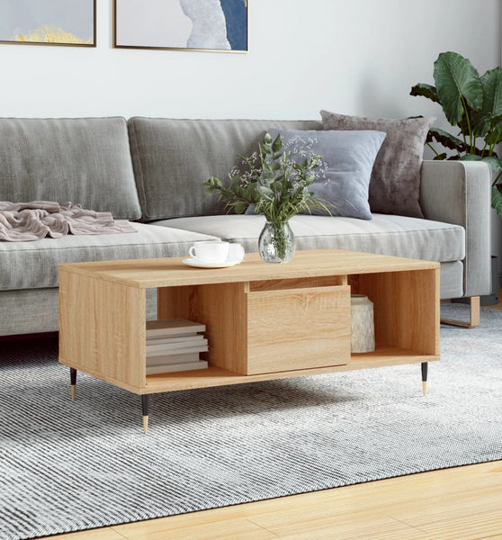 Couchtisch Sonoma-Eiche 90x50x36,5 cm Holzwerkstoff