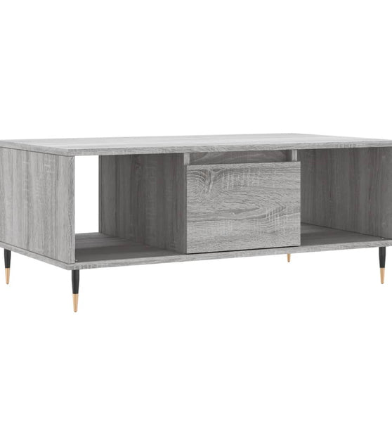 Couchtisch Grau Sonoma 90x50x36,5 cm Holzwerkstoff
