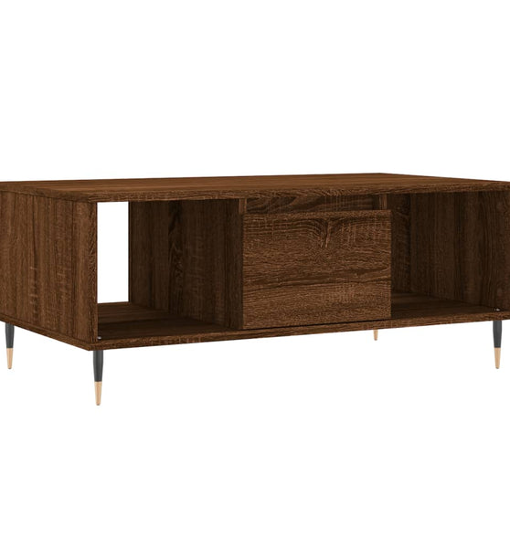 Couchtisch Braun Eichen-Optik 90x50x36,5 cm Holzwerkstoff