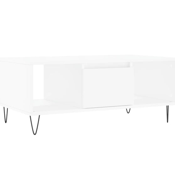 Couchtisch Weiß 90x50x36,5 cm Holzwerkstoff