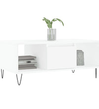 Couchtisch Weiß 90x50x36,5 cm Holzwerkstoff