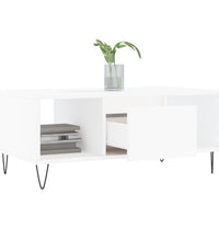 Couchtisch Weiß 90x50x36,5 cm Holzwerkstoff