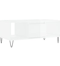 Couchtisch Hochglanz-Weiß 90x50x36,5 cm Holzwerkstoff