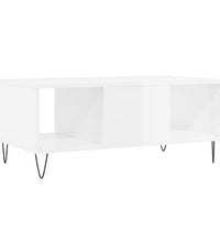 Couchtisch Hochglanz-Weiß 90x50x36,5 cm Holzwerkstoff