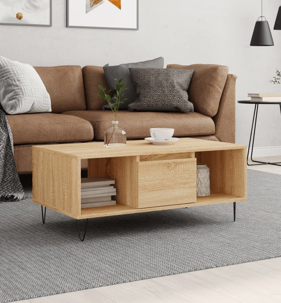 Couchtisch Sonoma-Eiche 90x50x36,5 cm Holzwerkstoff