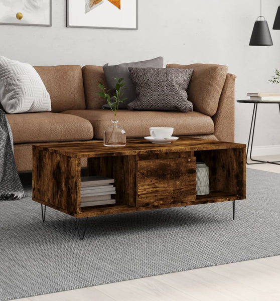 Couchtisch Räuchereiche 90x50x36,5 cm Holzwerkstoff