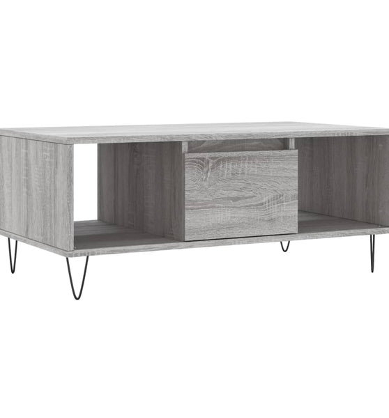 Couchtisch Grau Sonoma 90x50x36,5 cm Holzwerkstoff