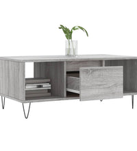 Couchtisch Grau Sonoma 90x50x36,5 cm Holzwerkstoff