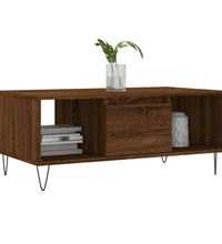 Couchtisch Braun Eichen-Optik 90x50x36,5 cm Holzwerkstoff