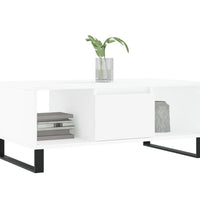 Couchtisch Weiß 90x50x36,5 cm Holzwerkstoff