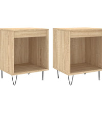 Nachttische 2 Stk. Sonoma-Eiche 40x35x50 cm Holzwerkstoff