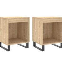 Nachttische 2 Stk. Sonoma-Eiche 40x35x50 cm Holzwerkstoff