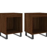 Nachttische 2 Stk. Braun Eichen-Optik 40x35x50 cm Holzwerkstoff