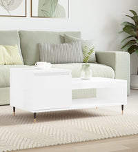 Couchtisch Hochglanz-Weiß 100x50x45 cm Holzwerkstoff
