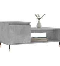 Couchtisch Betongrau 100x50x45 cm Holzwerkstoff