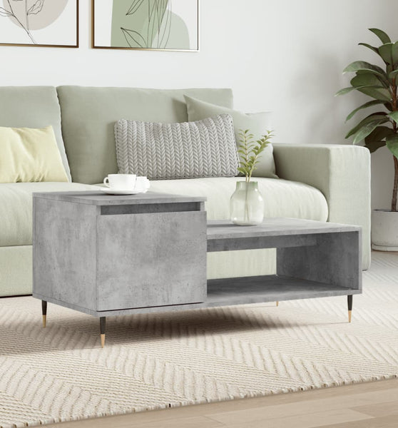 Couchtisch Betongrau 100x50x45 cm Holzwerkstoff