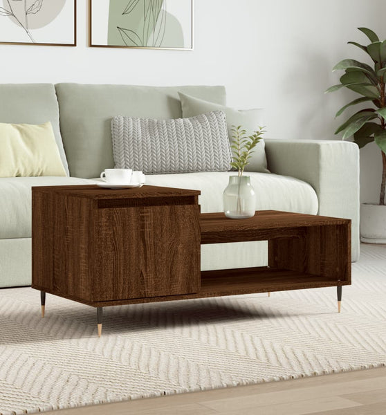 Couchtisch Braun Eichen-Optik 100x50x45 cm Holzwerkstoff