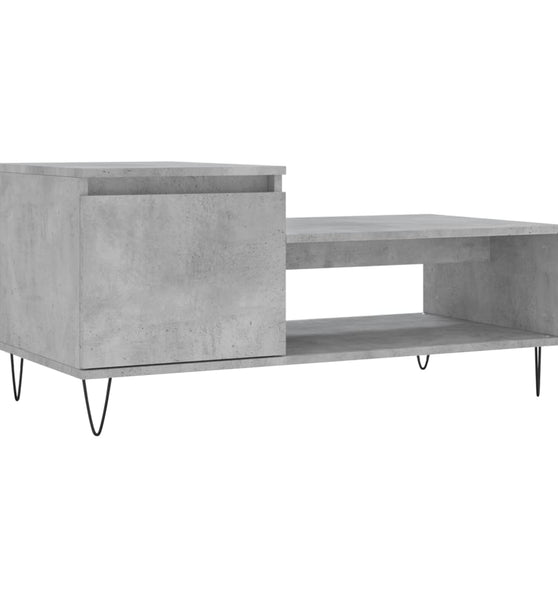 Couchtisch Betongrau 100x50x45 cm Holzwerkstoff