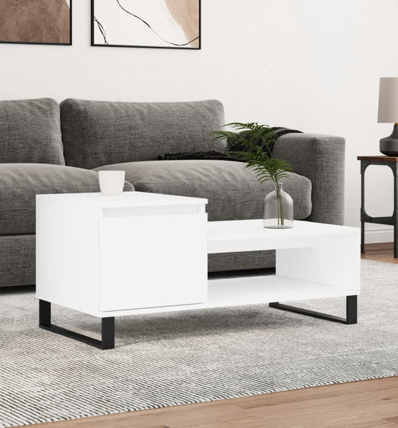 Couchtisch Weiß 100x50x45 cm Holzwerkstoff