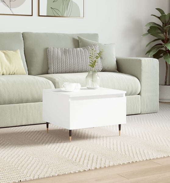 Couchtisch Weiß 50x46x35 cm Holzwerkstoff