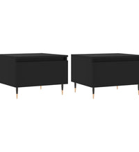 Couchtische 2 Stk. Schwarz 50x46x35 cm Holzwerkstoff