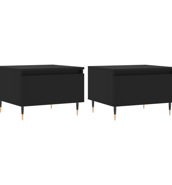 Couchtische 2 Stk. Schwarz 50x46x35 cm Holzwerkstoff