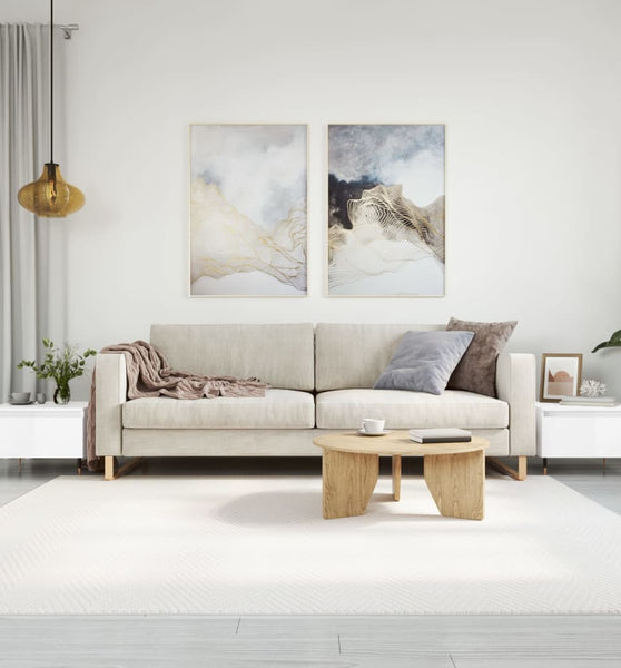 Couchtische 2 Stk. Hochglanz-Weiß 50x46x35 cm Holzwerkstoff