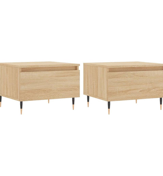 Couchtische 2 Stk. Sonoma-Eiche 50x46x35 cm Holzwerkstoff