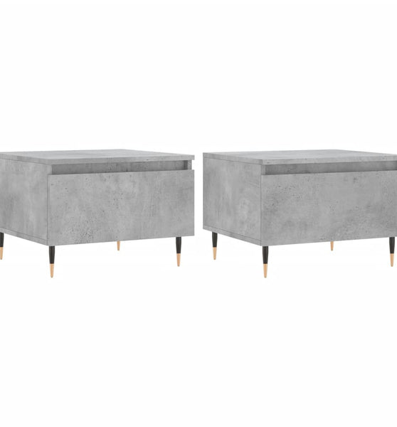 Couchtische 2 Stk. Betongrau 50x46x35 cm Holzwerkstoff