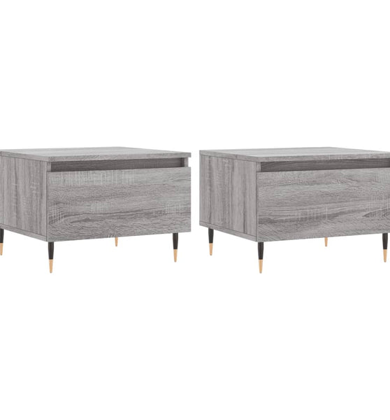 Couchtische 2 Stk. Grau Sonoma 50x46x35 cm Holzwerkstoff