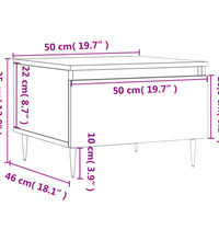 Couchtisch Braun Eichen-Optik 50x46x35 cm Holzwerkstoff