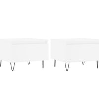 Couchtische 2 Stk. Weiß 50x46x35 cm Holzwerkstoff