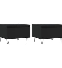 Couchtische 2 Stk. Schwarz 50x46x35 cm Holzwerkstoff