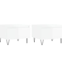 Couchtische 2 Stk. Hochglanz-Weiß 50x46x35 cm Holzwerkstoff