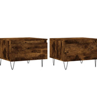 Couchtische 2 Stk. Räuchereiche 50x46x35 cm Holzwerkstoff