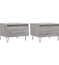 Couchtische 2 Stk. Grau Sonoma 50x46x35 cm Holzwerkstoff