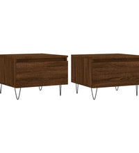Couchtische 2 Stk. Braun Eichen-Optik 50x46x35 cm Holzwerkstoff