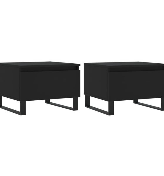 Couchtische 2 Stk. Schwarz 50x46x35 cm Holzwerkstoff