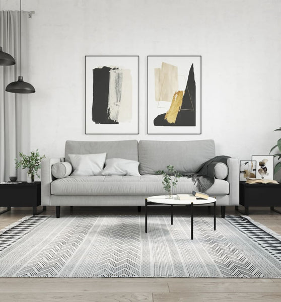 Couchtische 2 Stk. Schwarz 50x46x35 cm Holzwerkstoff