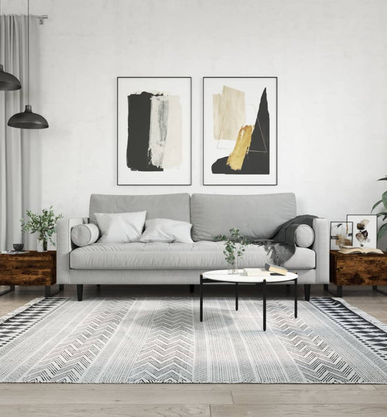 Couchtische 2 Stk. Räuchereiche 50x46x35 cm Holzwerkstoff