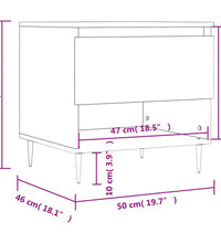Couchtisch Schwarz 50x46x50 cm Holzwerkstoff