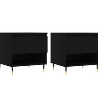 Couchtische 2 Stk. Schwarz 50x46x50 cm Holzwerkstoff