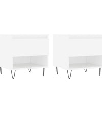 Couchtische 2 Stk. Weiß 50x46x50 cm Holzwerkstoff