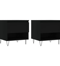 Couchtische 2 Stk. Schwarz 50x46x50 cm Holzwerkstoff