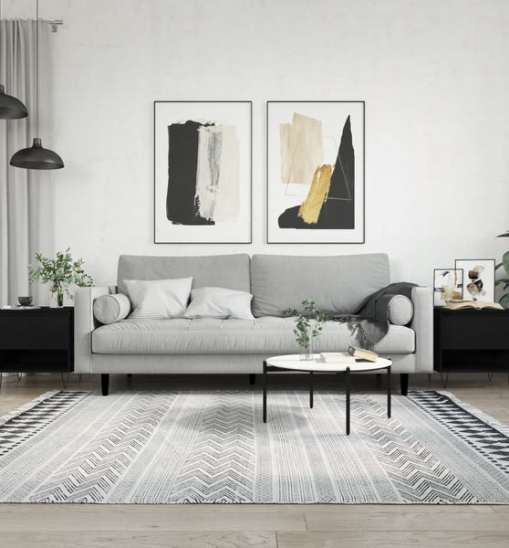 Couchtische 2 Stk. Schwarz 50x46x50 cm Holzwerkstoff