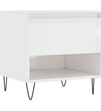 Couchtisch Hochglanz-Weiß 50x46x50 cm Holzwerkstoff