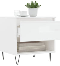 Couchtisch Hochglanz-Weiß 50x46x50 cm Holzwerkstoff